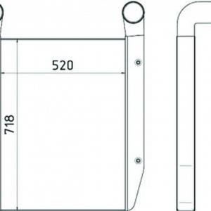 Охладитель воздуха (интеркулер)  NOCOLOK алюминиевый 4320Б5-1172010