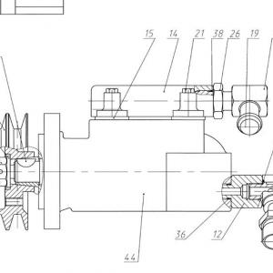 Насос ГУР в сборе (с коллектором,шкивом,штуцером)  6363-3407200-01