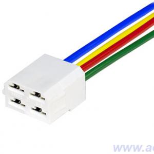 Колодка соединит.  4 конт. 6,3мм гнездо (в сборе с проводом 1,50мм кв.) 9007СБ-1,50