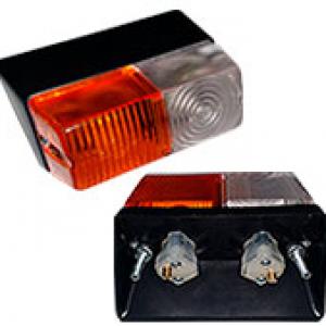 Фонарь перед. ЛЕВЫЙ МТЗ,ЮМЗ(бел-оранж) ФП204 пластик 12V (Россия)