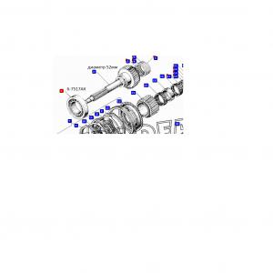 Вал первичный Z=29 КПП ЯМЗ-239  239-1701027-10