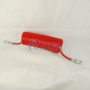 Шланг прицепа винтовой ЕВРО красный (L- 7.5 метра, однослойный)(22*1,5)