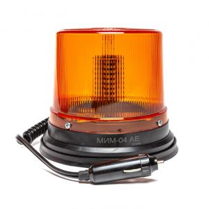 Маяк импульсный 12/24В 48 светодиодов, 3 режима вспышки, на магните, соединение в прикуриватель, H=140мм D=160мм