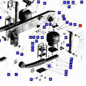 Амортизатор (ход 290х475 мм) МАЗ  54327-2915006-20 (50.7)