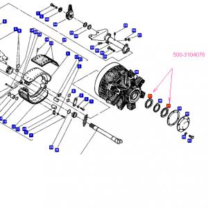 Гайка ступицы задней МАЗ-500, прицепа МАЗ М80*2,0   500-3104076